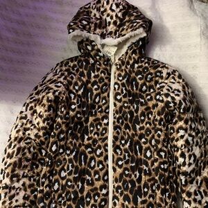 Justice Cute reversible girls jacket animal print NWT size 8 10